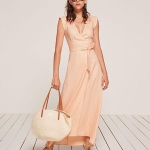 Reformation linen peach maxi dress